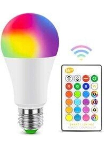 Rgb LED Ampul Çok Renkli LED Home Uzaktan Kumandalı Ampul