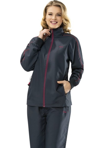 Antrasit Kadın Balıkçı Yaka Büyük Beden Eşofman Takımı EDY950A fırsatları