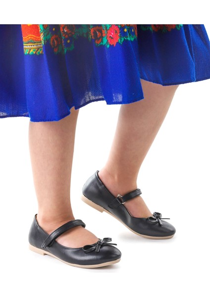 Barbe Cilt Fiyonklu Cırtlı Kız Çocuk Babet Ayakkabı modelleri