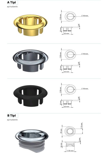 Lavabo Yüzüğü A Tipi Model