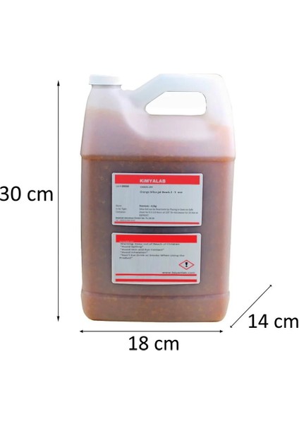 Kimya Lab Silikajel Turuncu Nem Alıcı 4kg Toptan - Indikatörlü 5 Adet