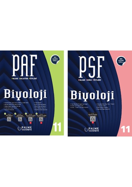 11. Sınıf PAF-PSF Biyoloji Kurumsal Set 2li