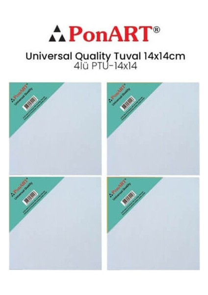 Universal Seri Tuval 14X14 Cm.4'lü