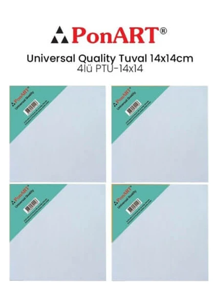 Universal Seri Tuval 14X14 Cm.4'lü