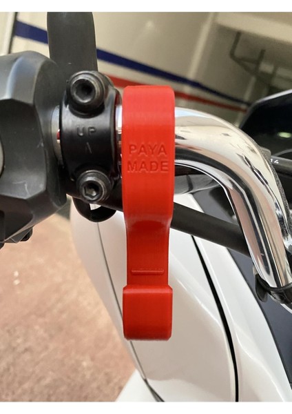 Payamade Honda Pcx Gidon Poşet Askı Aparatı Kırmızı / Diğer Açık Gidonlu Motosikletlerle Uyumlu