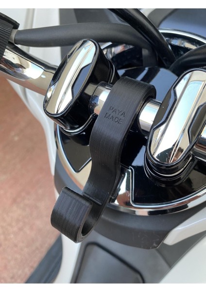 Payamade Honda Pcx Gidon Poşet Askı Aparatı Siyah / Diğer Açık Gidonlu Motosikletlerle Uyumlu