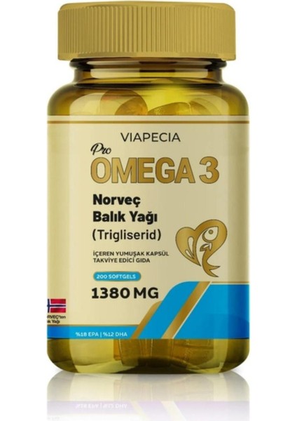 Pro Omega 3 Norveç Balık Yağı 200 Softjel