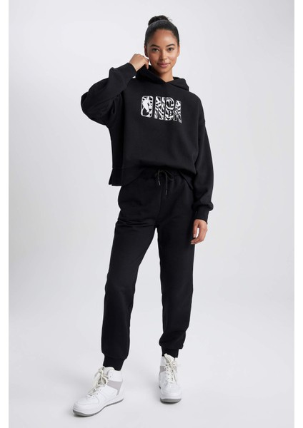 Fit NBA Wordmark Kapüşonlu Kalın Sweatshirt A8971AX23AU fiyatları