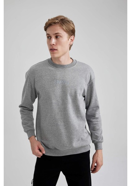 Boxy Fit Bisiklet Yaka Sweatshirt V5306AZ23AU