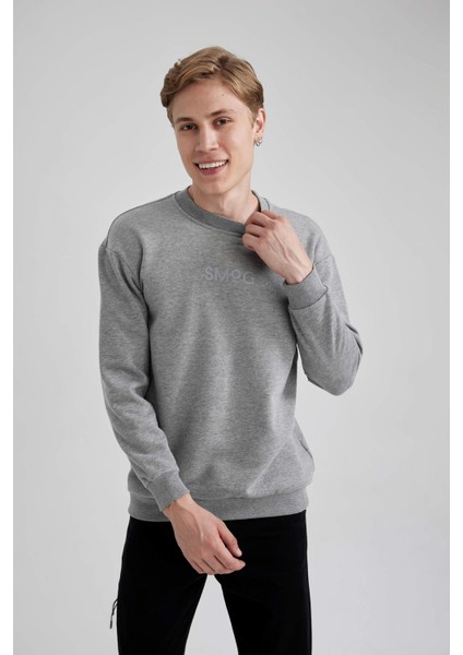 Boxy Fit Bisiklet Yaka Sweatshirt V5306AZ23AU modelleri