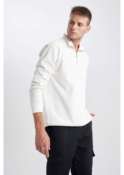 Relax Fit Dik Yaka Sweatshirt Y2055AZ23AU