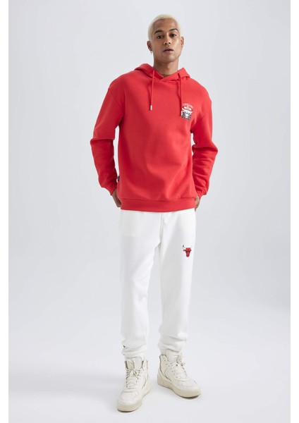 Fit NBA Chicago Bulls Boxy Fit Kapüşonlu Kalın Sweatshirt Z4629AZ23AU fiyatları