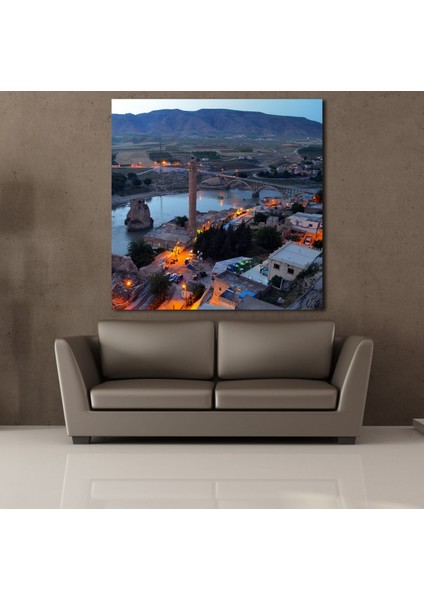 Hasankeyf Manzarası Kanvas Tablo 140X140CM