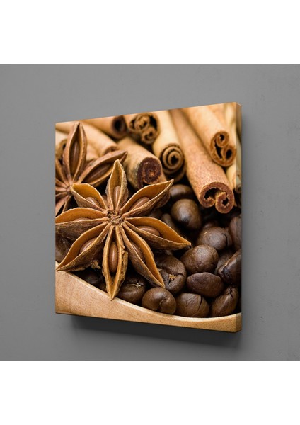 Kahve Çekirdeği Kanvas Tablo 110X110CM