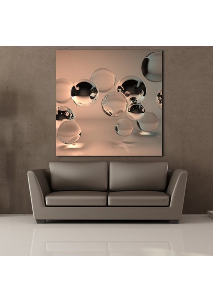 Su Damlaları Kanvas Tablo 140X140CM fiyatları