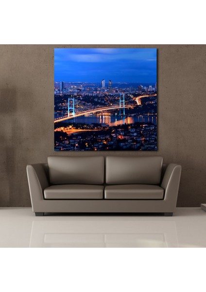 Istanbul Işıklar Kanvas Tablo 130X130CM