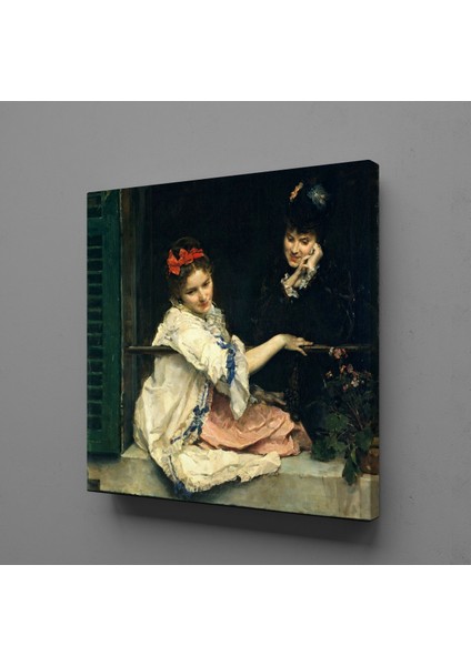 Fransız Kadınları Kanvas Tablo 40X40CM