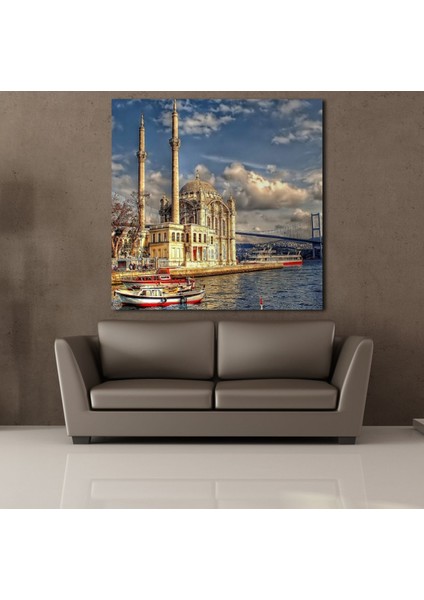 Köprü Cami Kanvas Tablo 130X130CM