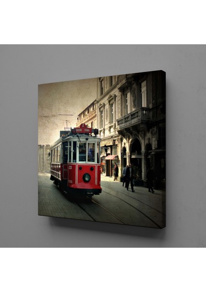 Tramvay Kanvas Tablo 90X90CM