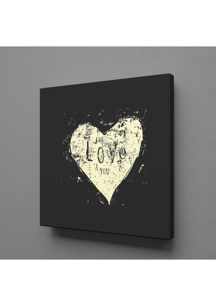 Kalp Kanvas Tablo 70X70CM