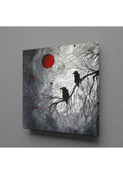 Yağlı Boya Karga Kanvas Tablo 110X110CM
