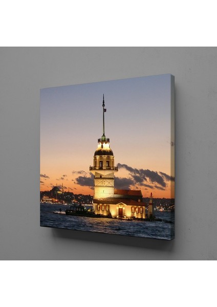 Kız Kulesi Istanbul Manzara Kanvas Tablo 80X80CM