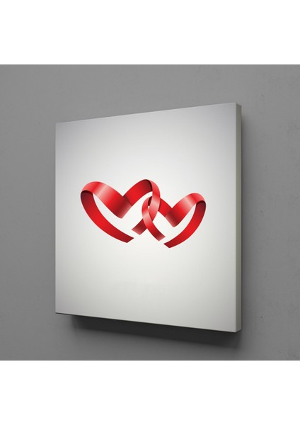 Iki Kalp Kanvas Tablo 70X70CM