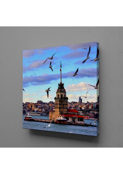 Kız Kulesi Istanbul Manzarası Kanvas Tablo 90X90CM
