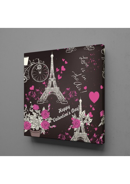 Eyfel Kuleleri Kanvas Tablo 90X90CM