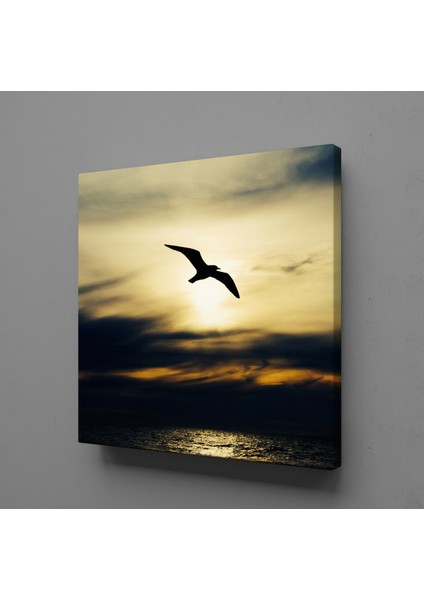 Kuş ve Deniz Kanvas Tablo 150X150CM