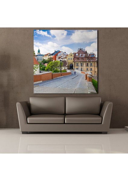 Lehçe Evleri Kanvas Tablo 200X200CM fiyatları