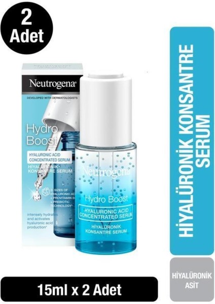Neutrogena Hydro Boost Hyaluronik Serum 15 ml X2