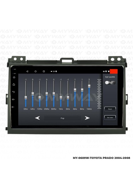Toyota Prado Android 12 Multimedya Carplay 2gb RAM+32GB HDD 2004-2008 Navigasyon Ekran