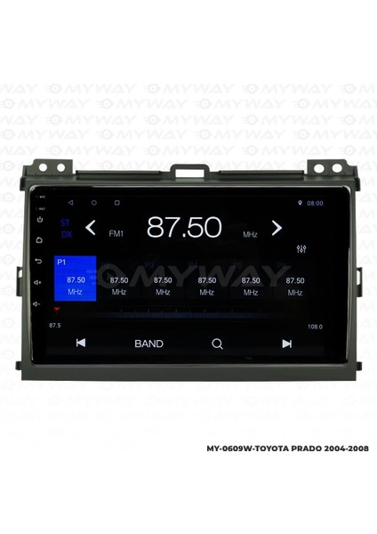 Toyota Prado Android 12 Multimedya Carplay 2gb RAM+32GB HDD 2004-2008 Navigasyon Ekran