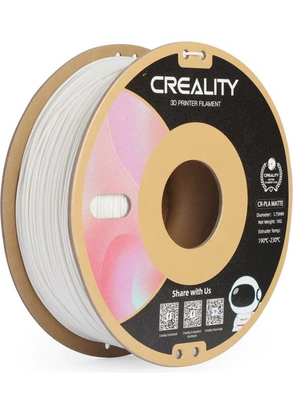 Cr-Pla Matte Filament Beyaz 1.75MM 1kg - Gypsum White Standart