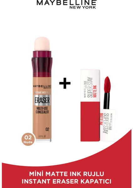 Instant Anti Age Eraser Kapatıcı - 02 Nude Mini Matte Ink 20 Pioneer Hediyeli