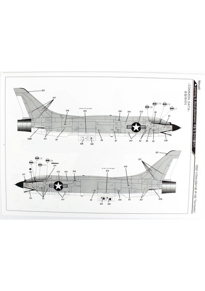 12521 1/72 Usn F-8e VF-162 (The Hunters) Savaş Uçağı Demonte Plastik Maketi