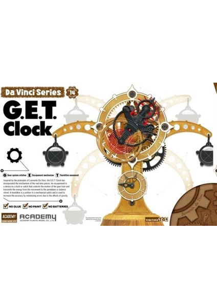 18185 Da Vinci Mekanizmalı G.e.t. Saati Demonte Plastik Maketi