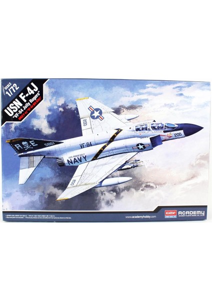 12529 1/72 Usn F-4j (Vf-84 Jolly Rogers) Savaş Uçağı Demonte Plastik Maketi