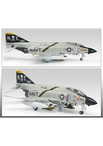 12529 1/72 Usn F-4j (Vf-84 Jolly Rogers) Savaş Uçağı Demonte Plastik Maketi