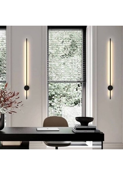56 Cm, 10 Watt Günışığı Ledli Dekoratif Iç Mekan Duvar Apliği, LED Armatür, Flüt Aplik, Duvar Apliği