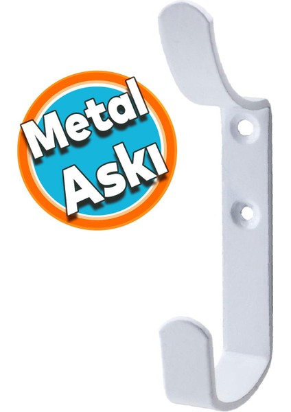 Metal Portmanto Vestiyer Duvar Dolap Elbise Askısı Beyaz Mobilya Kapı Askılığı Aparatı