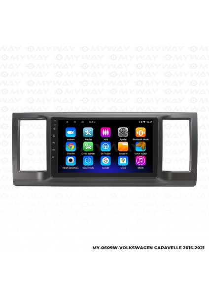 Volkswagen Caravelle Android 12 Multimedya Carplay 2gb RAM+32GB HDD 2015-2021 Navigasyon Ekran