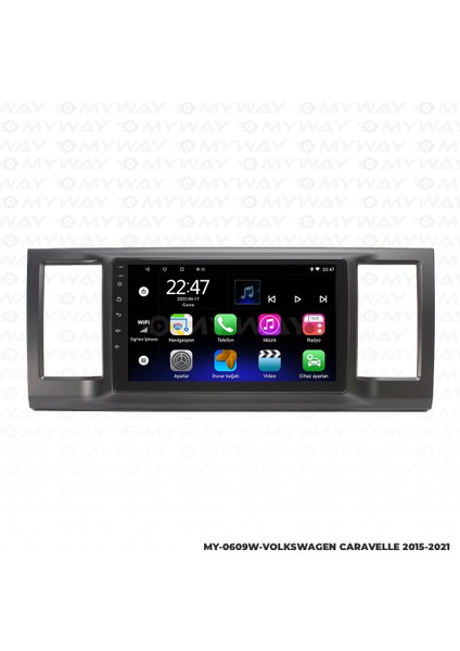 Volkswagen Caravelle Android 12 Multimedya Carplay 2gb RAM+32GB HDD 2015-2021 Navigasyon Ekran