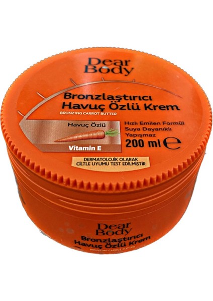 Dear Body Havuç Özlü Bronzlaştırıcı Güneş Kremi 200 ml