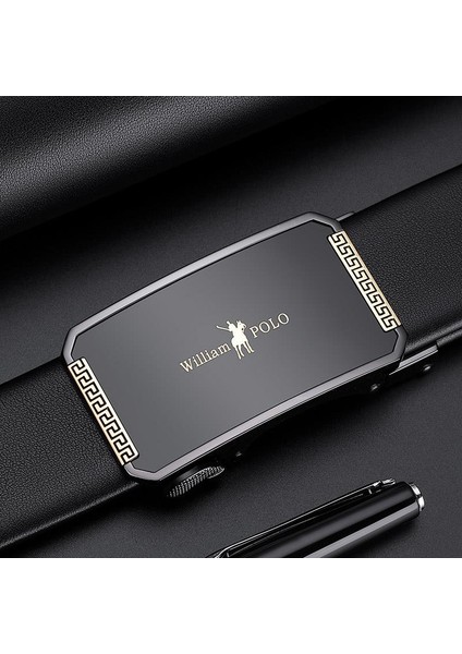 Hakiki Deri Siyah Altın Tokalı Şık Italyan Kemer fırsatları