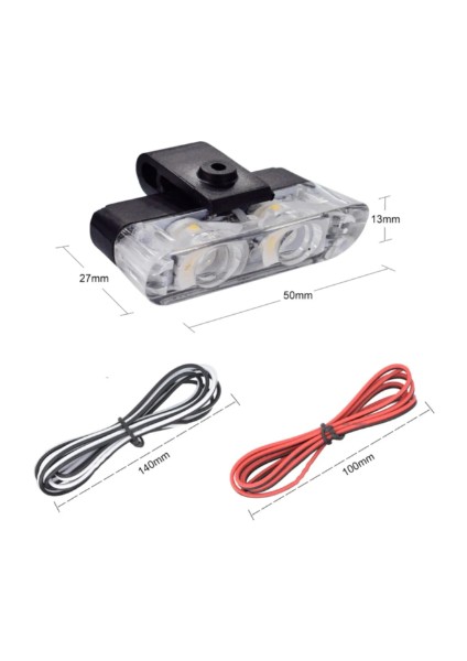Flaş LED Çakarlı Kırmızı-Mavi 12V 8 LED Panjur Arası 2x4