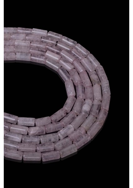 9x4 mm Pembe Kuvars Taşı Dizi