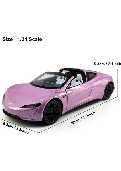 Roadster 1:24 Birebir Işıklı Maket Bebe Mavisi