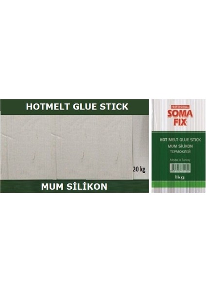 Şeffaf 20 kg 11.3X300 mm Kalın Mum Silikon Sıcak Çubuk Yapıştırıcı